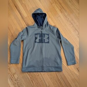 Under Armour Navy and Gray Fleece Hoodie
